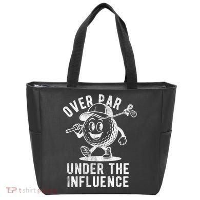 Over Par And Under The Influence Golfing Tote Bag