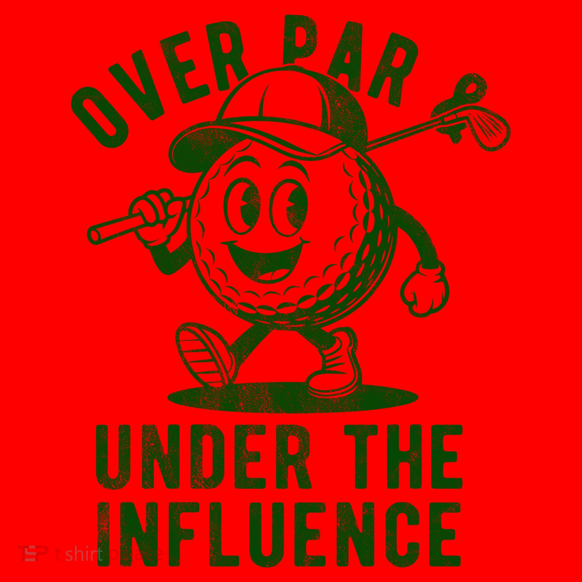 Over Par And Under The Influence Golfing Santa Hat