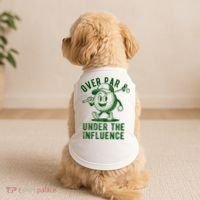 Over Par And Under The Influence Golfing Doggie Tank thumb 2