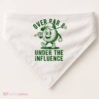 Over Par And Under The Influence Golfing USA-Made Doggie Bandana thumb 0