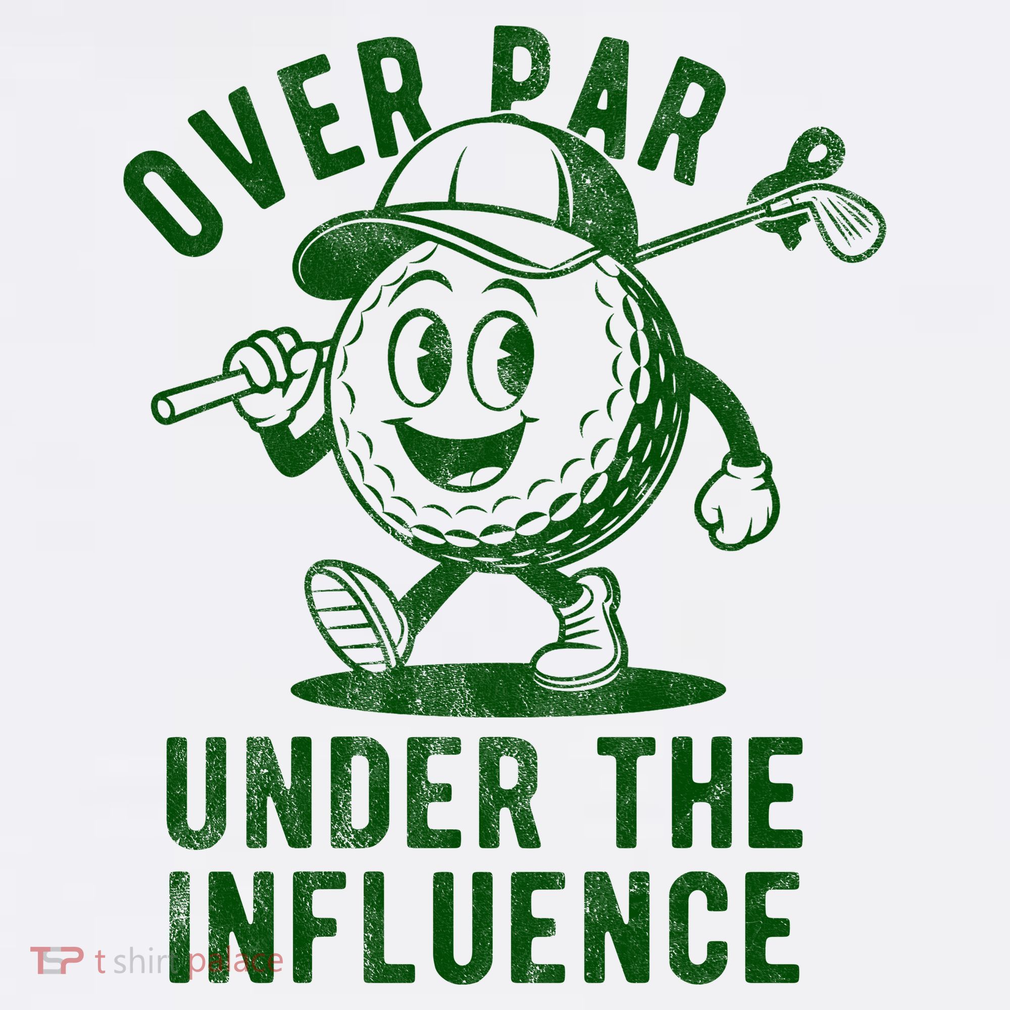Over Par And Under The Influence Golfing Long Sleeve Shirt