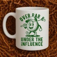 Over Par And Under The Influence Golfing Coffee Mug thumb 2