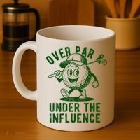 Over Par And Under The Influence Golfing Coffee Mug thumb 4