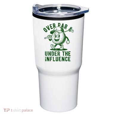 Over Par And Under The Influence Golfing Tumbler