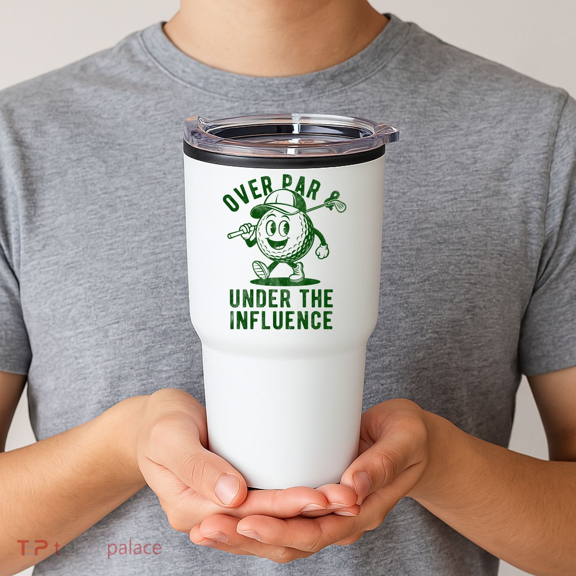 Over Par And Under The Influence Golfing Tumbler