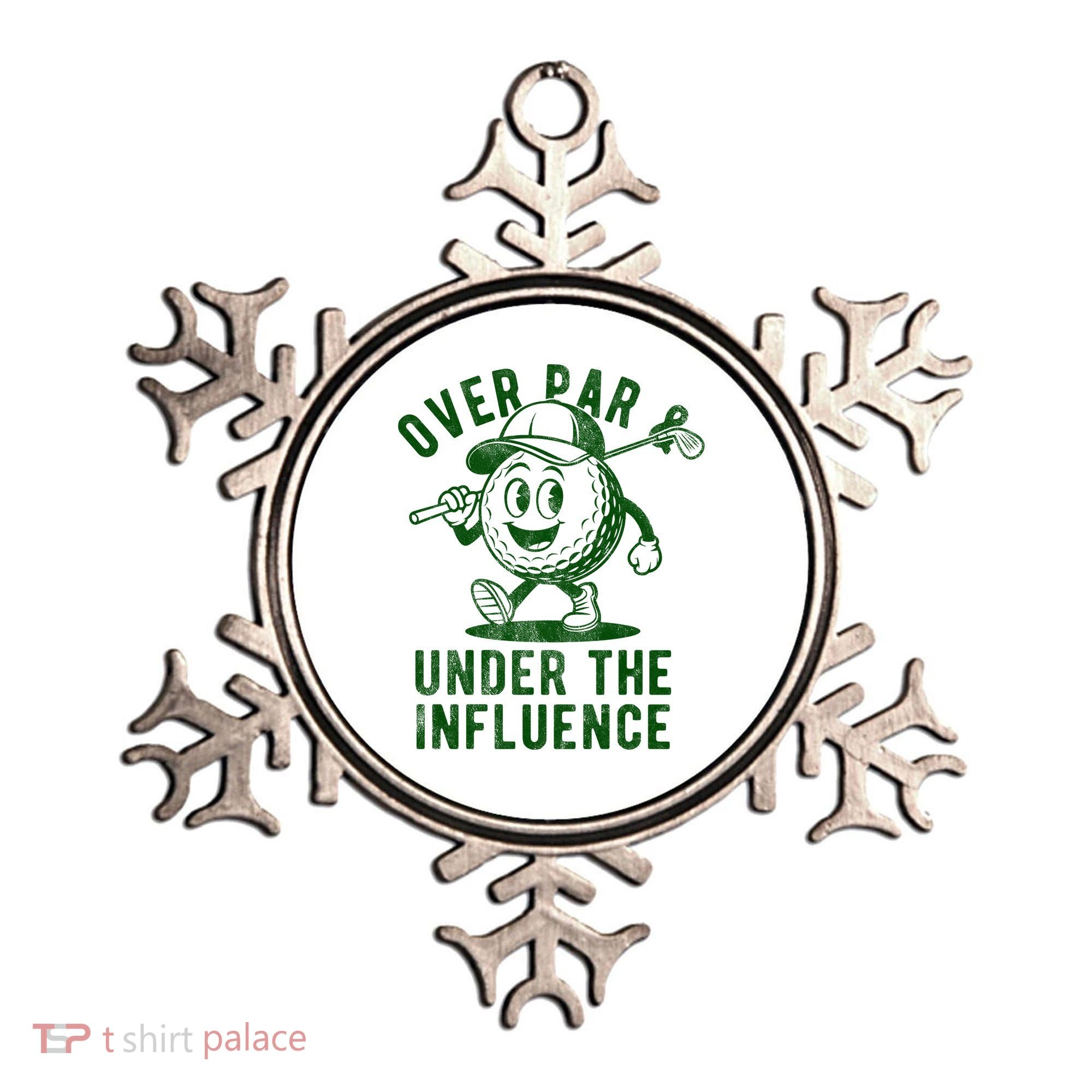 Over Par And Under The Influence Golfing Ornament