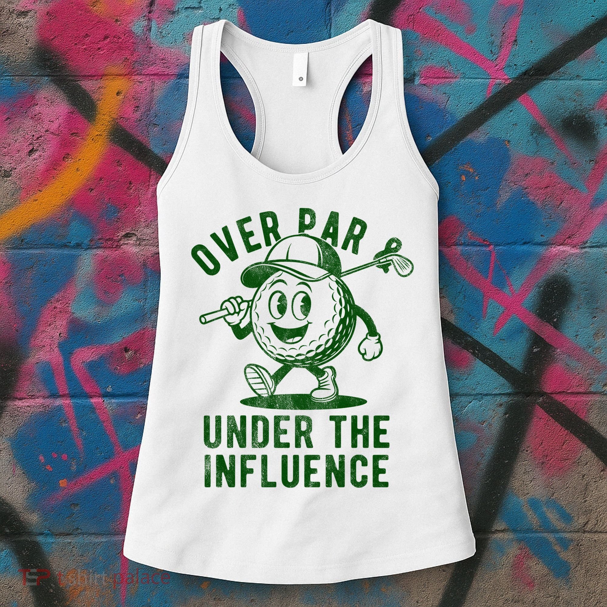 Over Par And Under The Influence Golfing Women's Tank Top