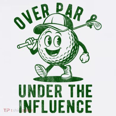Over Par And Under The Influence Golfing Sport-Tek Posi-UV Pro Polo