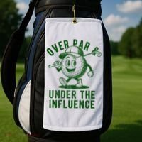 Over Par And Under The Influence Golfing Golf Towel thumb 2