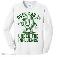Over Par And Under The Influence Golfing Kids Long Sleeve Shirt thumb 0