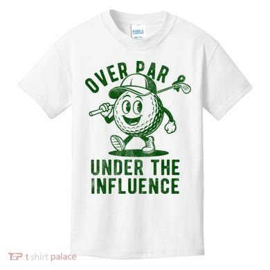 Over Par And Under The Influence Golfing Kids T-Shirt