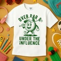 Over Par And Under The Influence Golfing Kids T-Shirt thumb 3