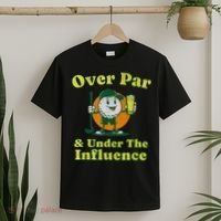 Over Par And Under The Influence Funny Vintage Golf Drinking T-Shirt thumb 2