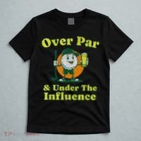 Over Par And Under The Influence Funny Vintage Golf Drinking T-Shirt thumb 5
