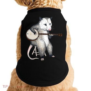Opossum Playing Banjo Guitar Possum Live Weird Trash Kitty Doggie Tank