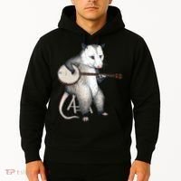 Opossum Playing Banjo Guitar Possum Live Weird Trash Kitty Hoodie thumb 2
