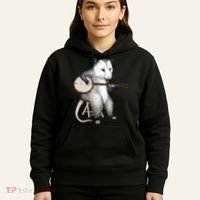 Opossum Playing Banjo Guitar Possum Live Weird Trash Kitty Hoodie thumb 5