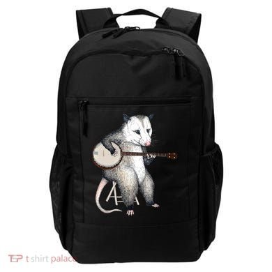 Opossum Playing Banjo Guitar Possum Live Weird Trash Kitty Backpack