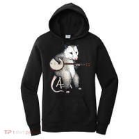 Opossum Playing Banjo Guitar Possum Live Weird Trash Kitty Women's Hoodie thumb 0