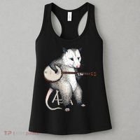 Opossum Playing Banjo Guitar Possum Live Weird Trash Kitty Women's Tank Top thumb 3