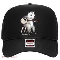 Opossum Playing Banjo Guitar Possum Live Weird Trash Kitty Hat thumb 0