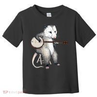 Opossum Playing Banjo Guitar Possum Live Weird Trash Kitty Toddler T-Shirt thumb 0