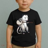 Opossum Playing Banjo Guitar Possum Live Weird Trash Kitty Toddler T-Shirt thumb 2
