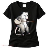 Opossum Playing Banjo Guitar Possum Live Weird Trash Kitty Women's T-Shirt thumb 0