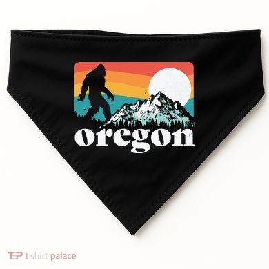 Oregon Pride Bigfoot Mountains USA-Made Doggie Bandana