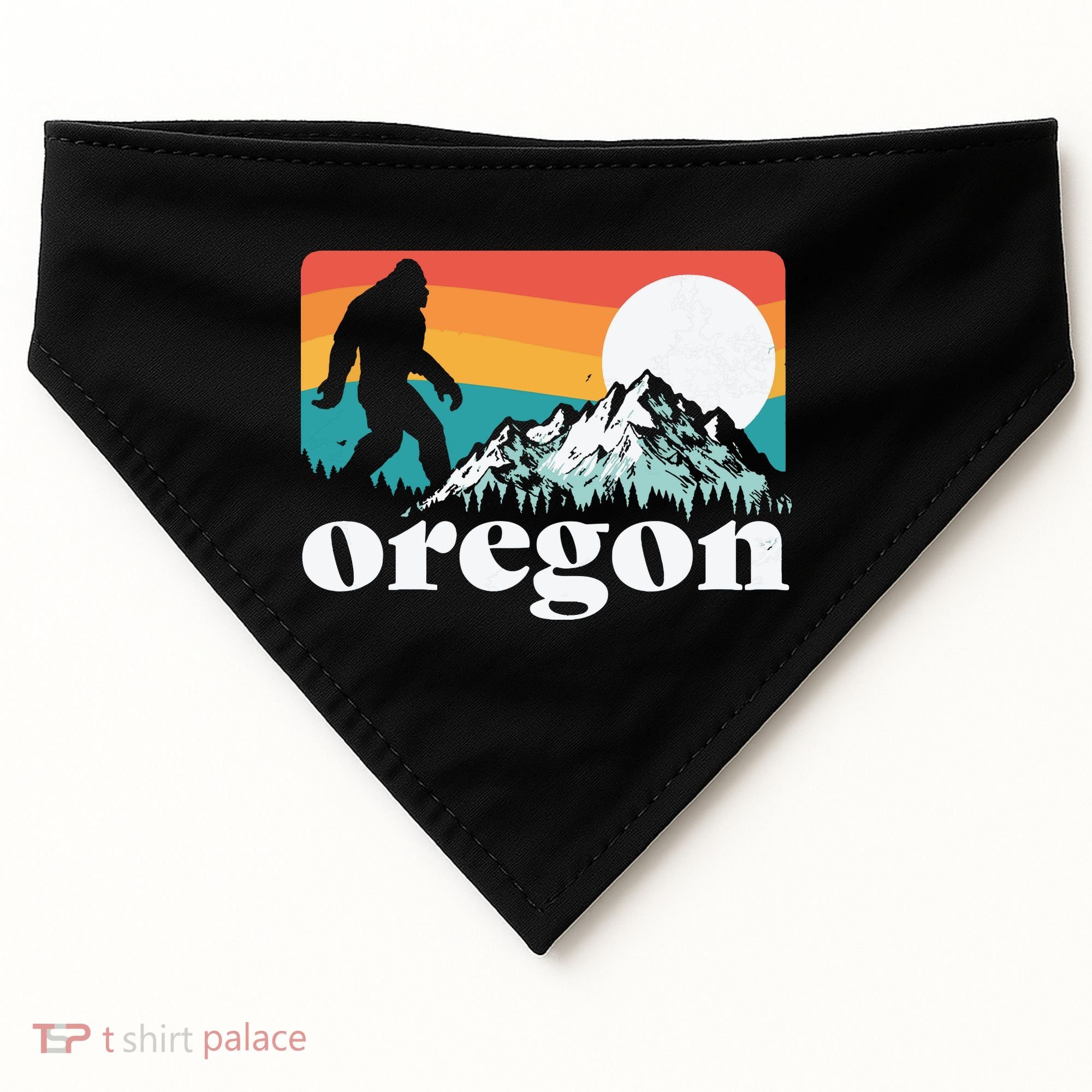 Oregon Pride Bigfoot Mountains USA-Made Doggie Bandana