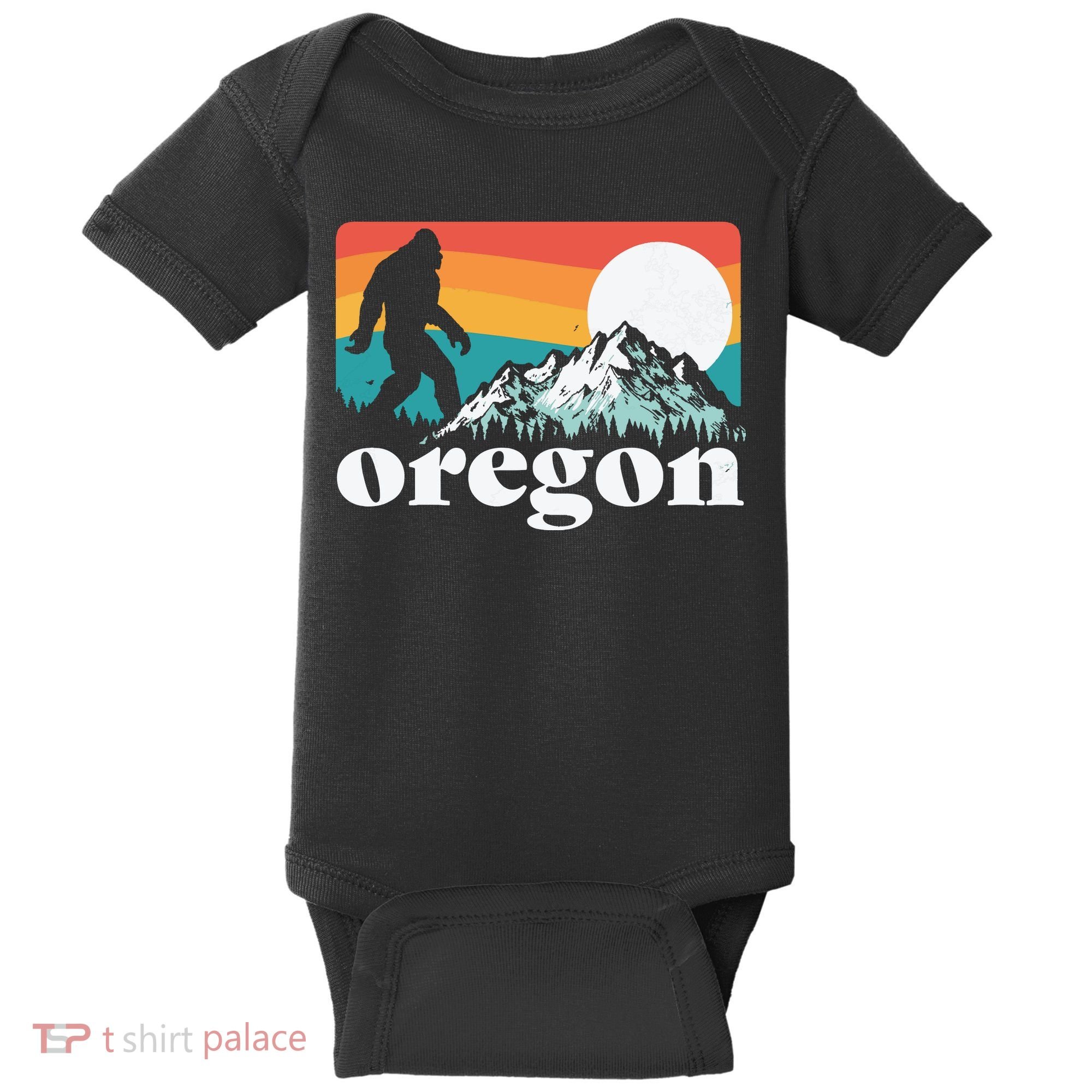 Oregon Pride Bigfoot Mountains Baby Bodysuit