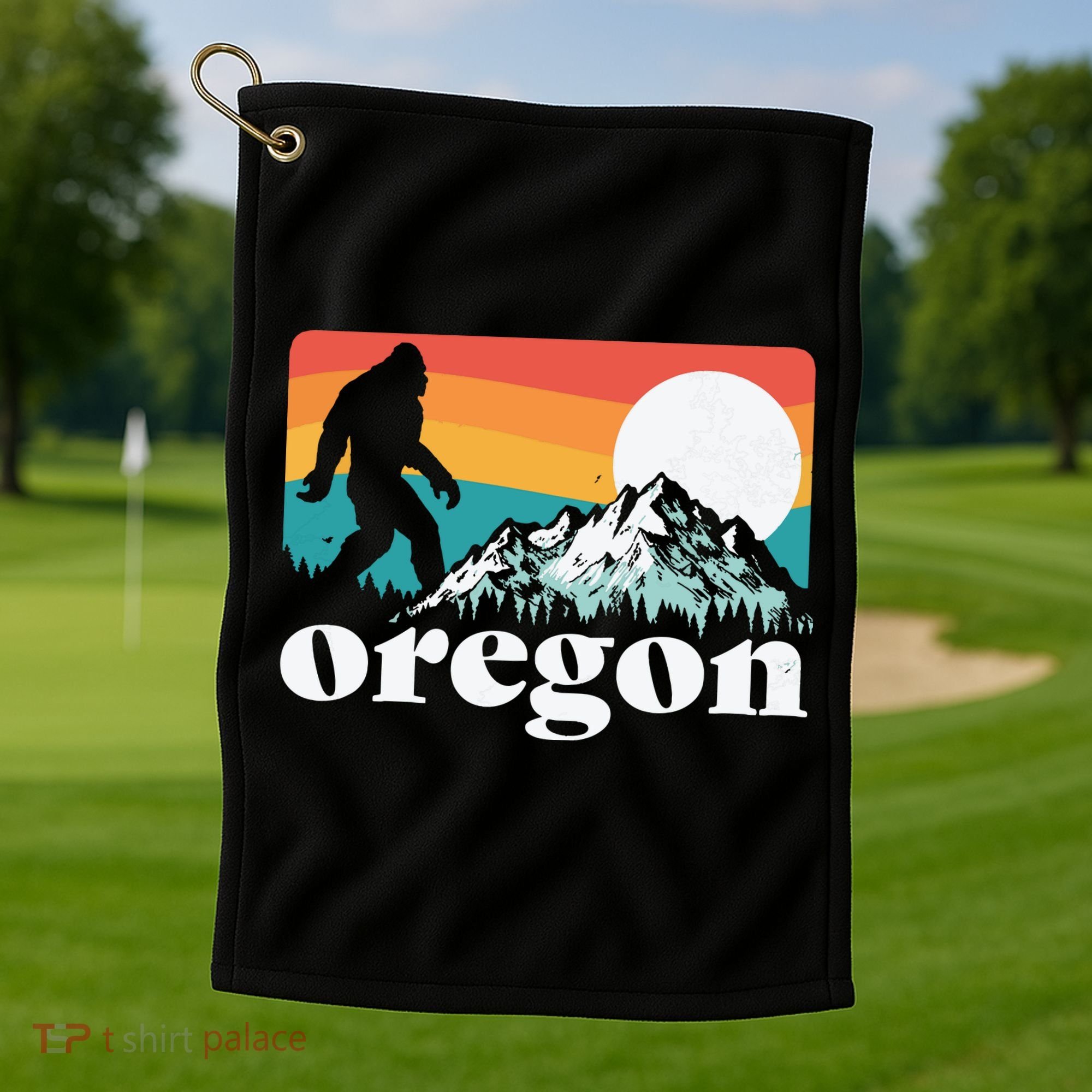 Oregon Pride Bigfoot Mountains Golf Towel
