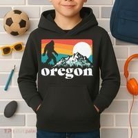 Oregon Pride Bigfoot Mountains Kids Hoodie thumb 2