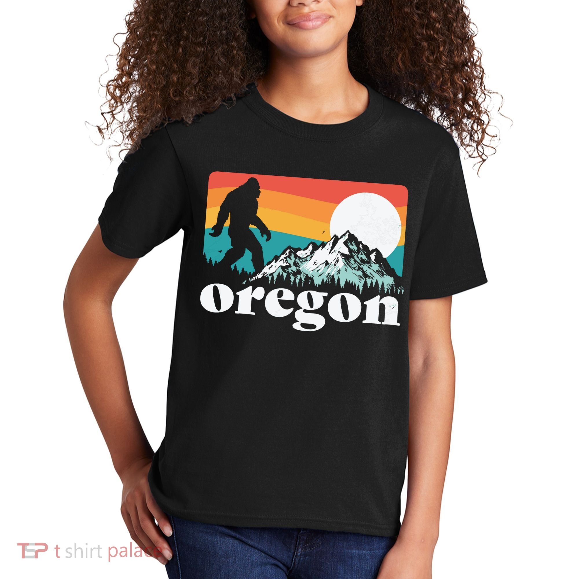 Oregon Pride Bigfoot Mountains Kids T-Shirt