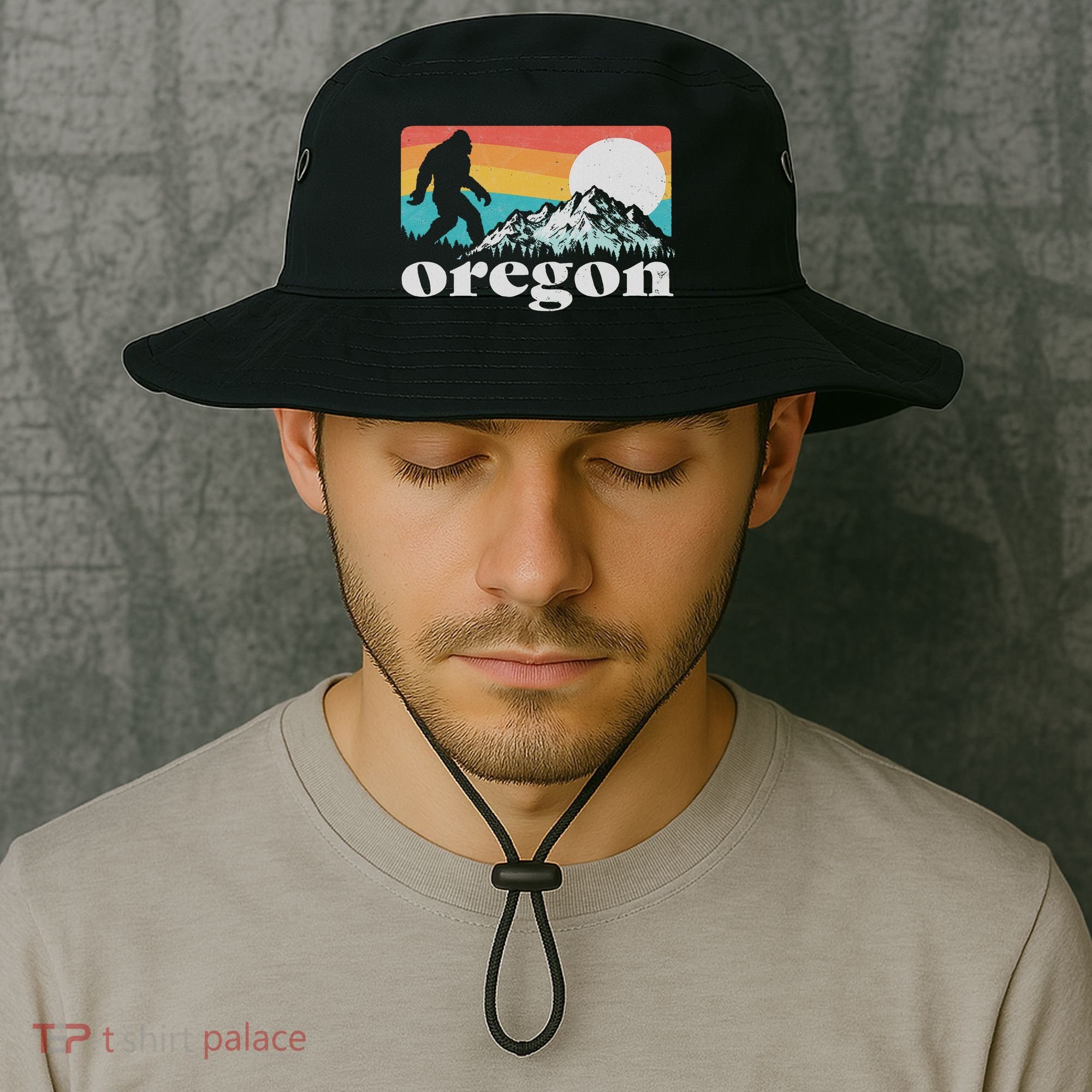 Oregon Pride Bigfoot Mountains Bucket Hat