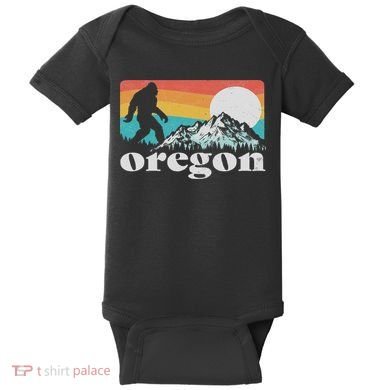 Oregon Pride Bigfoot Mountains Baby Bodysuit