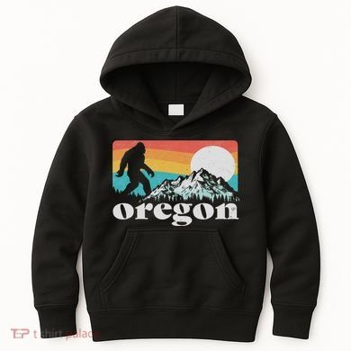 Oregon Pride Bigfoot Mountains Kids Hoodie