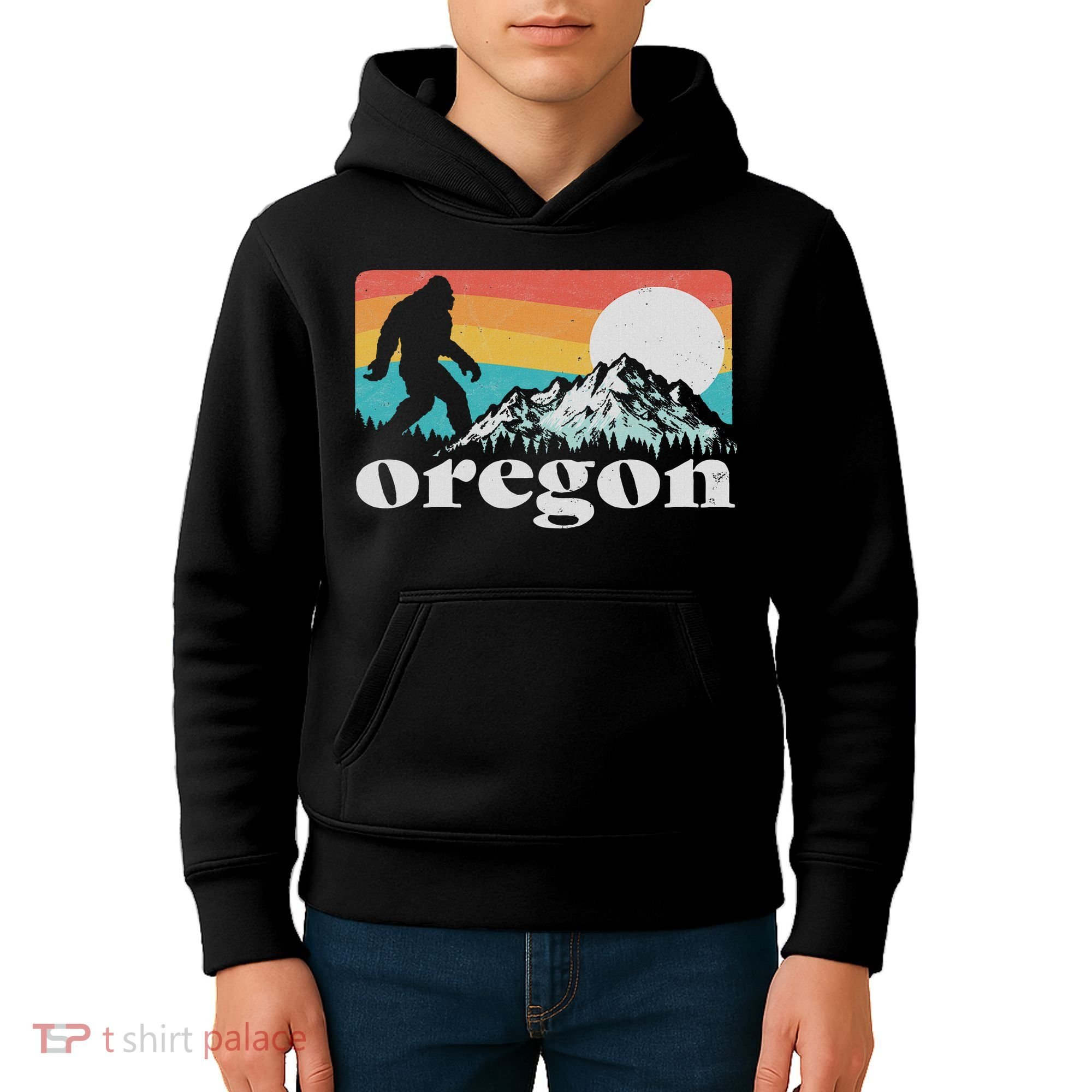 Oregon Pride Bigfoot Mountains Kids Hoodie
