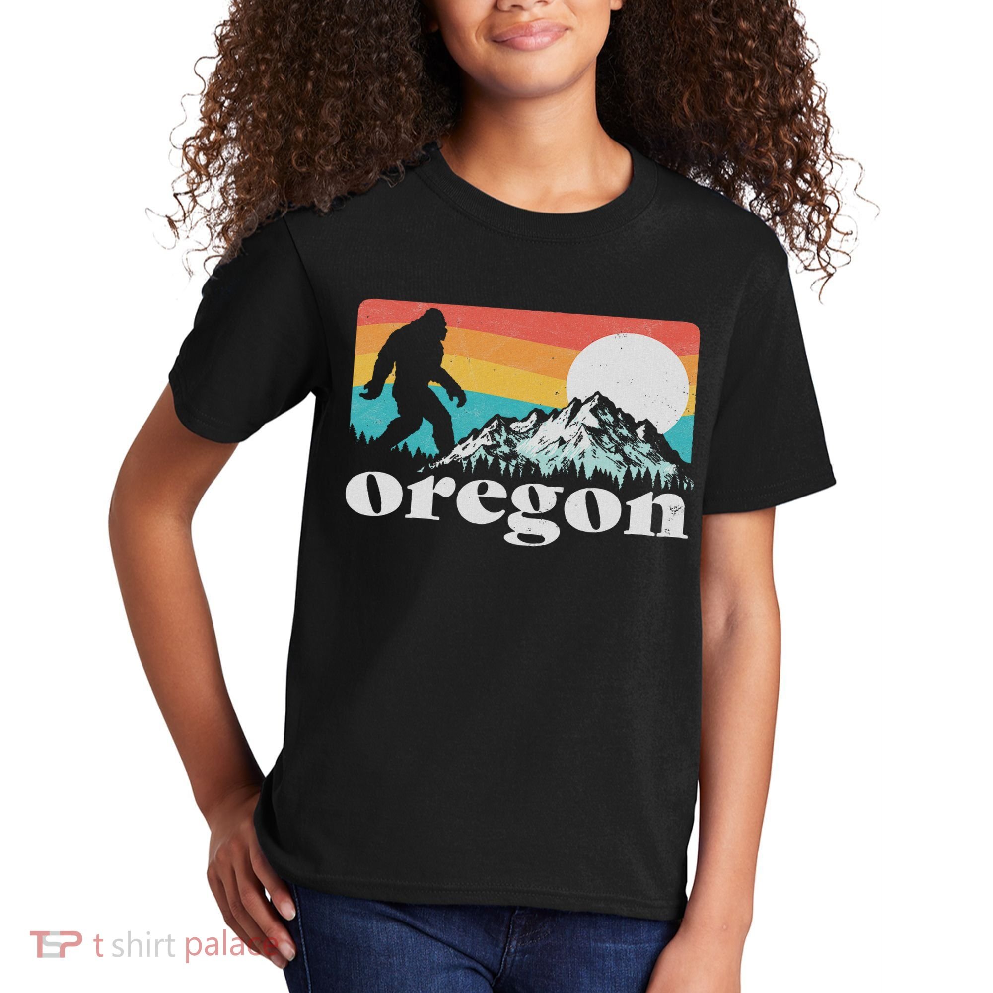 Oregon Pride Bigfoot Mountains Kids T-Shirt