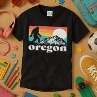 Oregon Pride Bigfoot Mountains Kids T-Shirt thumb 3