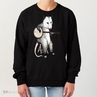Opossum Playing Banjo Guitar Possum Live Weird Trash Kitty Women's Sweatshirt thumb 0