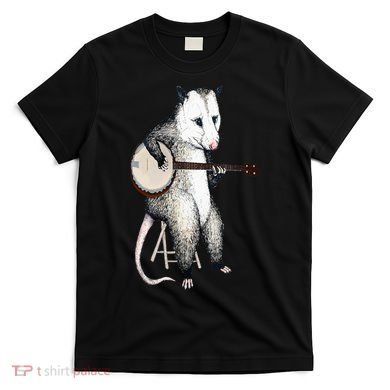 Opossum Playing Banjo Guitar Possum Live Weird Trash Kitty T-Shirt