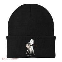 Opossum Playing Banjo Guitar Possum Live Weird Trash Kitty Beanie thumb 0