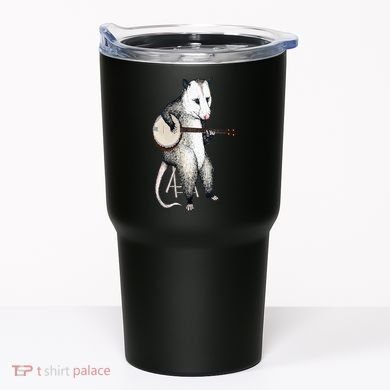 Opossum Playing Banjo Guitar Possum Live Weird Trash Kitty Tumbler