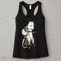 Opossum Playing Banjo Guitar Possum Live Weird Trash Kitty Women's Tank Top thumb 3