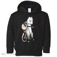 Opossum Playing Banjo Guitar Possum Live Weird Trash Kitty Toddler Hoodie thumb 0