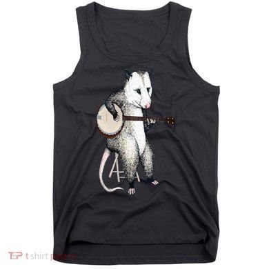Opossum Playing Banjo Guitar Possum Live Weird Trash Kitty Tank Top