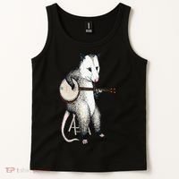 Opossum Playing Banjo Guitar Possum Live Weird Trash Kitty Tank Top thumb 2