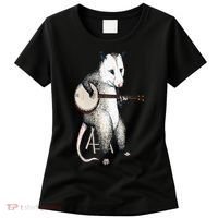 Opossum Playing Banjo Guitar Possum Live Weird Trash Kitty Women's T-Shirt thumb 0