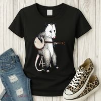 Opossum Playing Banjo Guitar Possum Live Weird Trash Kitty Women's T-Shirt thumb 3
